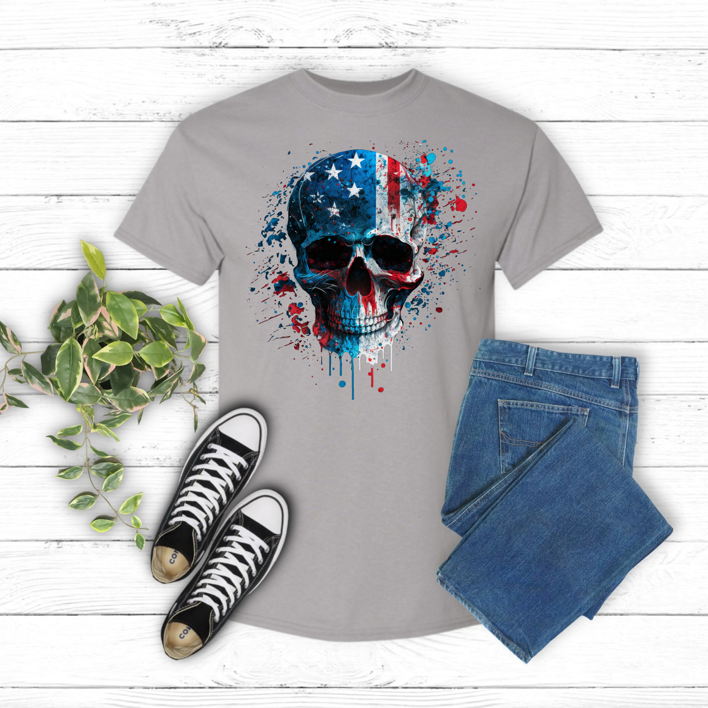 American Colorful Skull Tee
