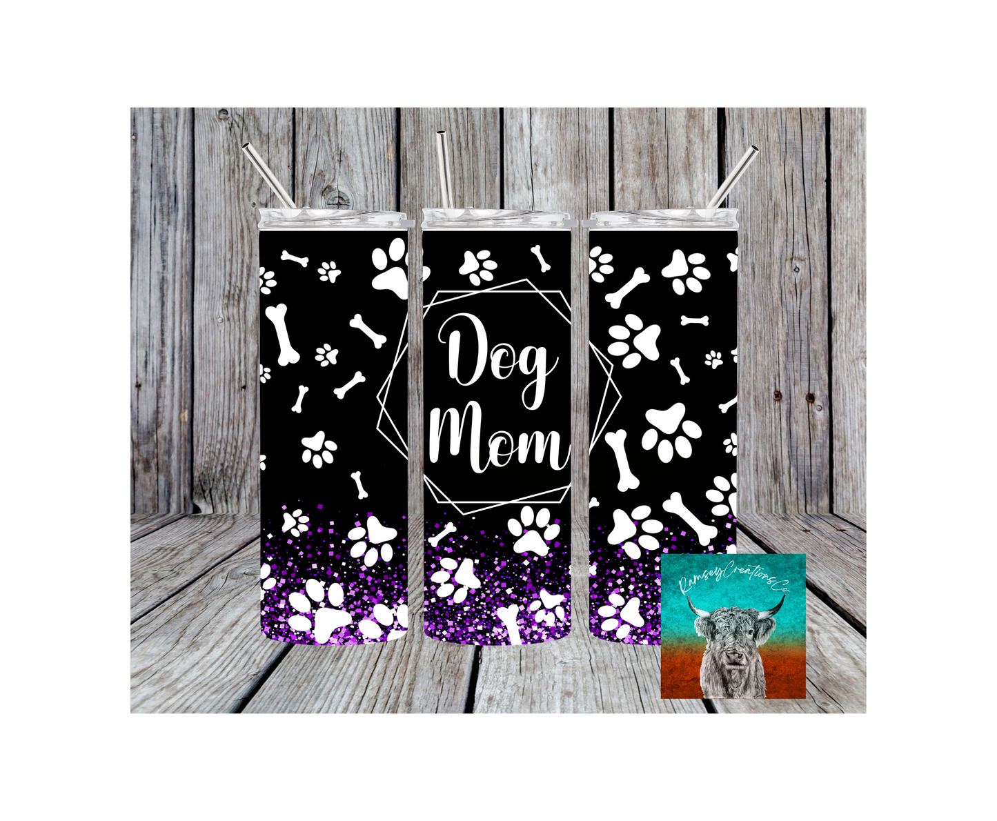 Dog Mom Sparkle Tumbler