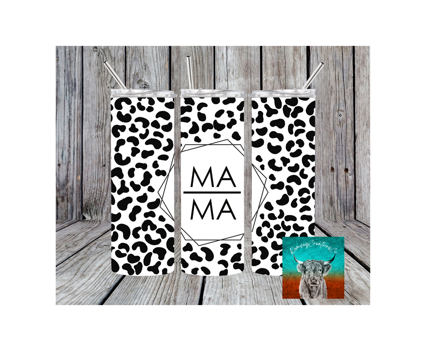 Simple Cheetah Mama Tumbler