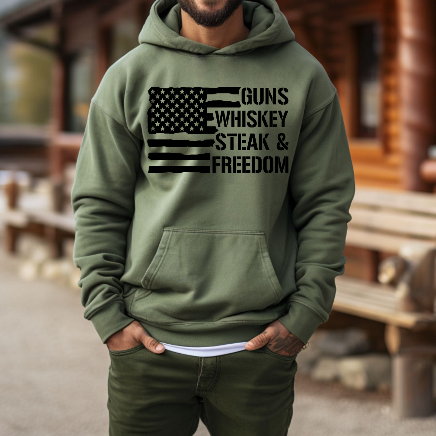 Guns Whisky Freedom Hoodie