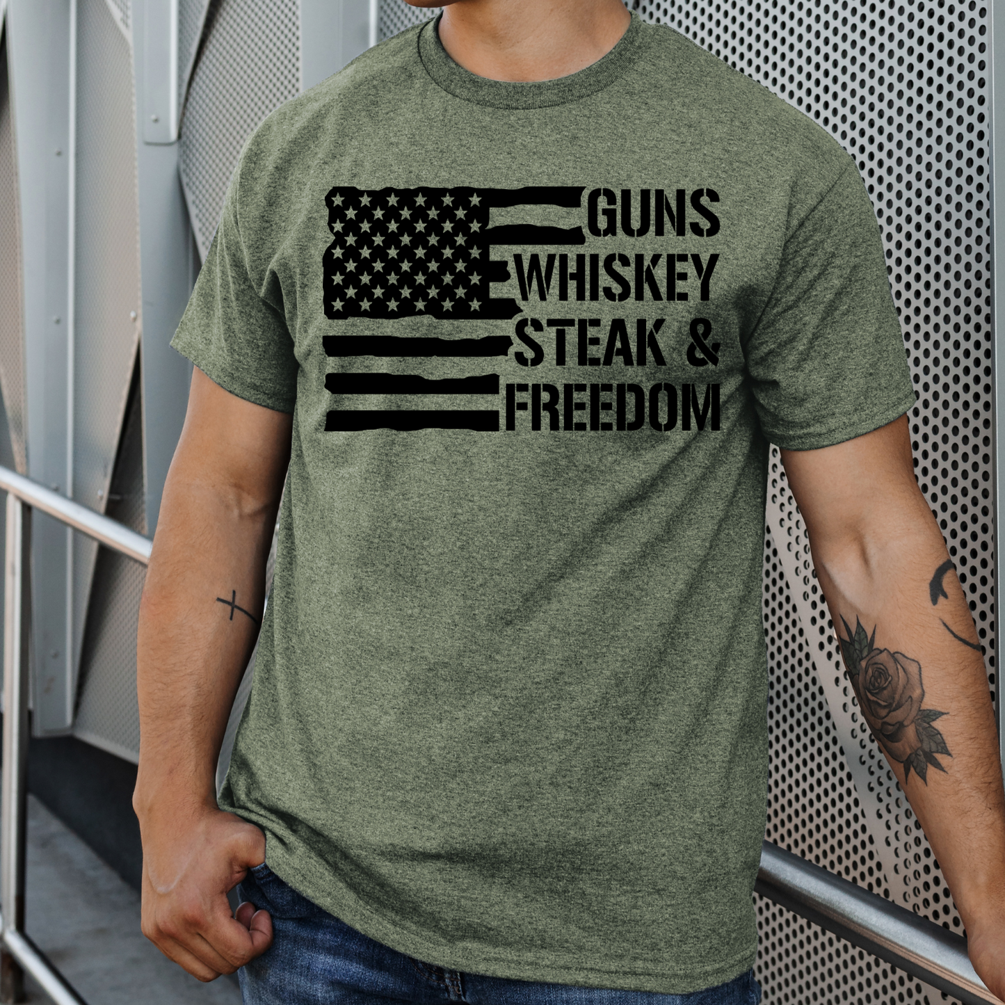 Guns Whisky Freedom Tee