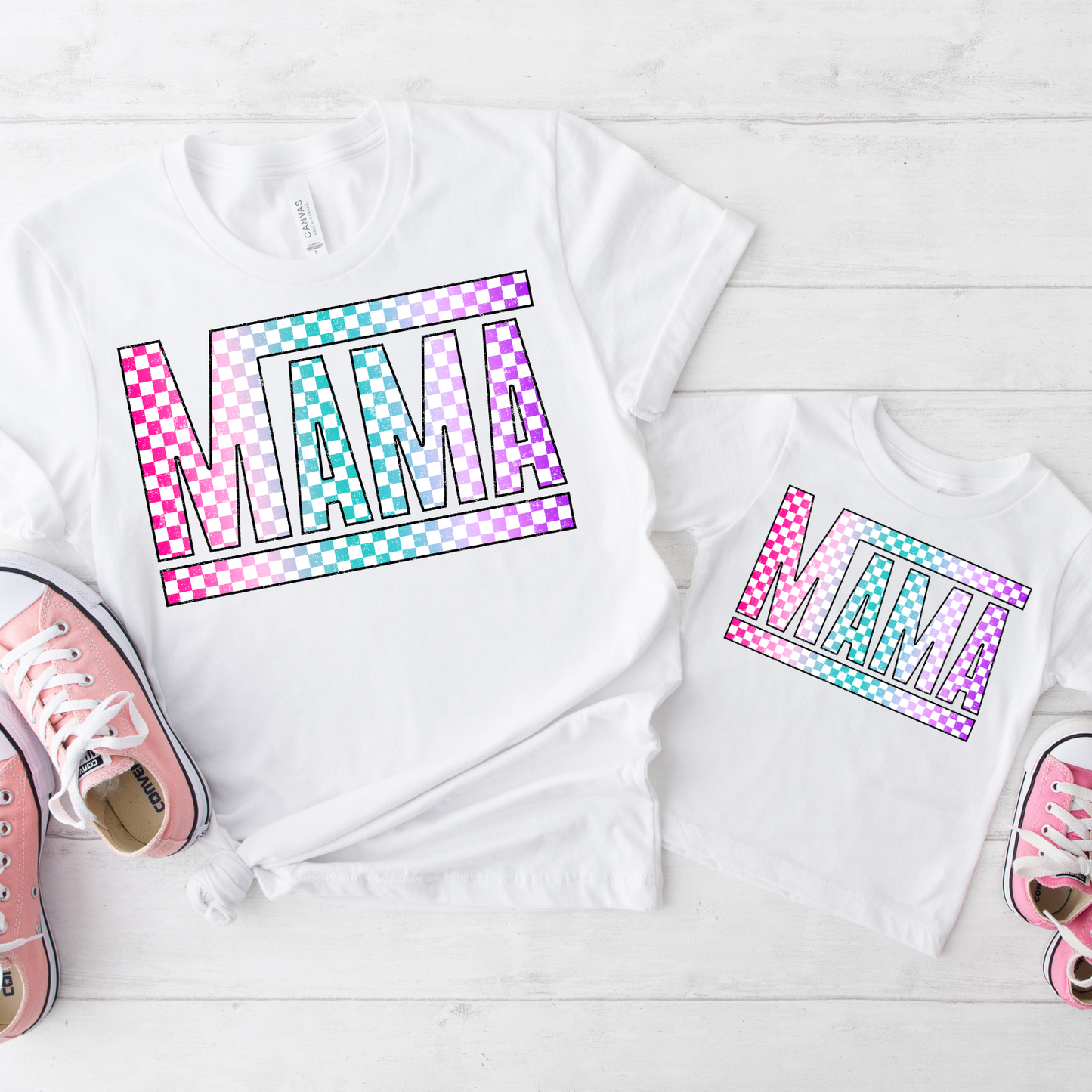 Colorful Mama & Mini Checkered