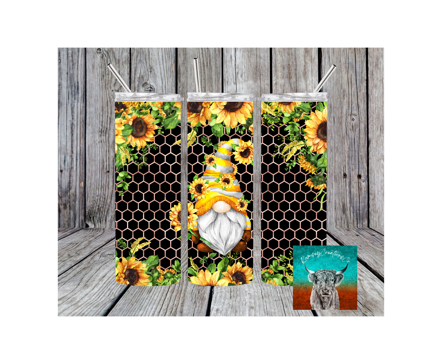 Honey Comb Gnome Tumbler