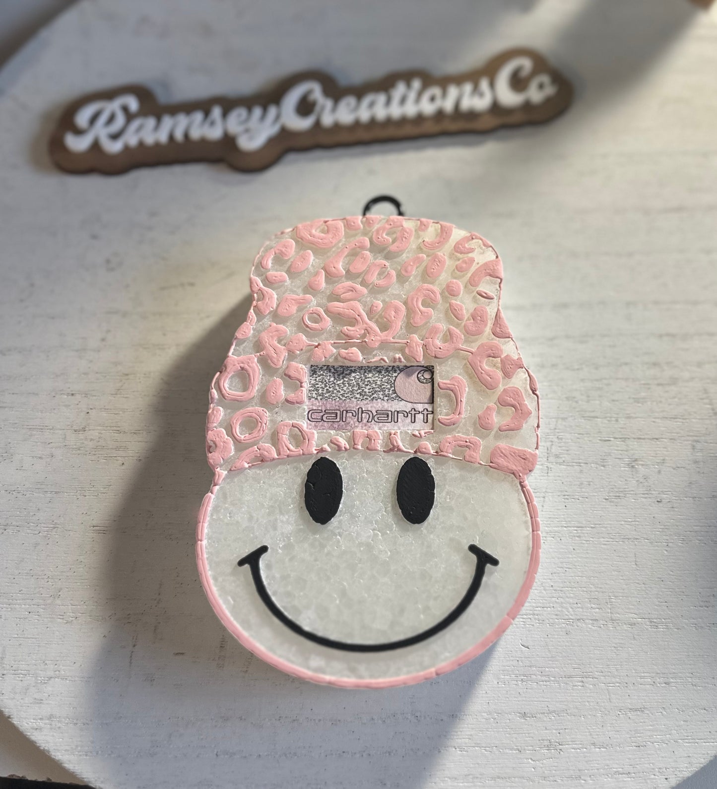 Pink CH Smiley Beanie Freshie