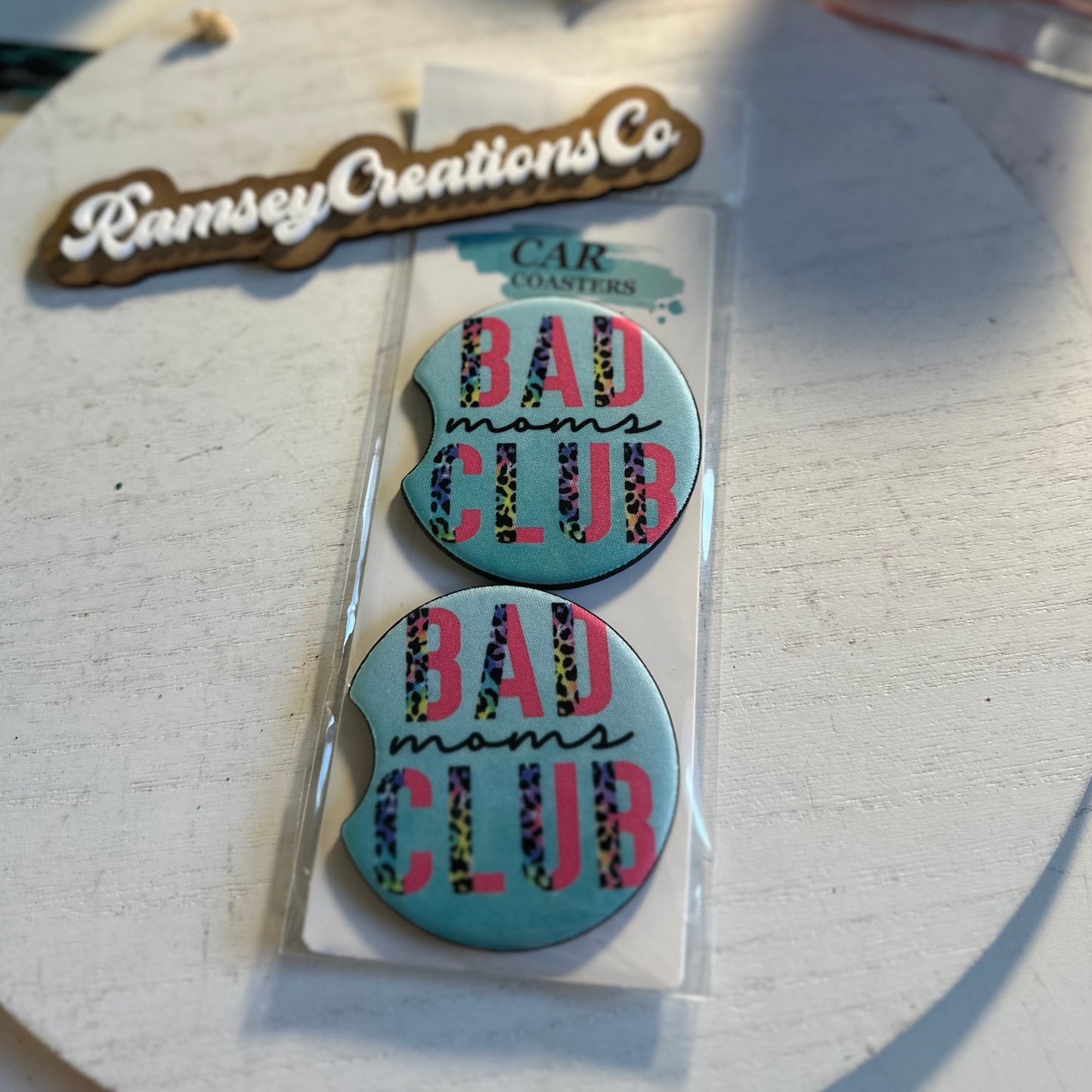 Bad Moms Club Car Coasters