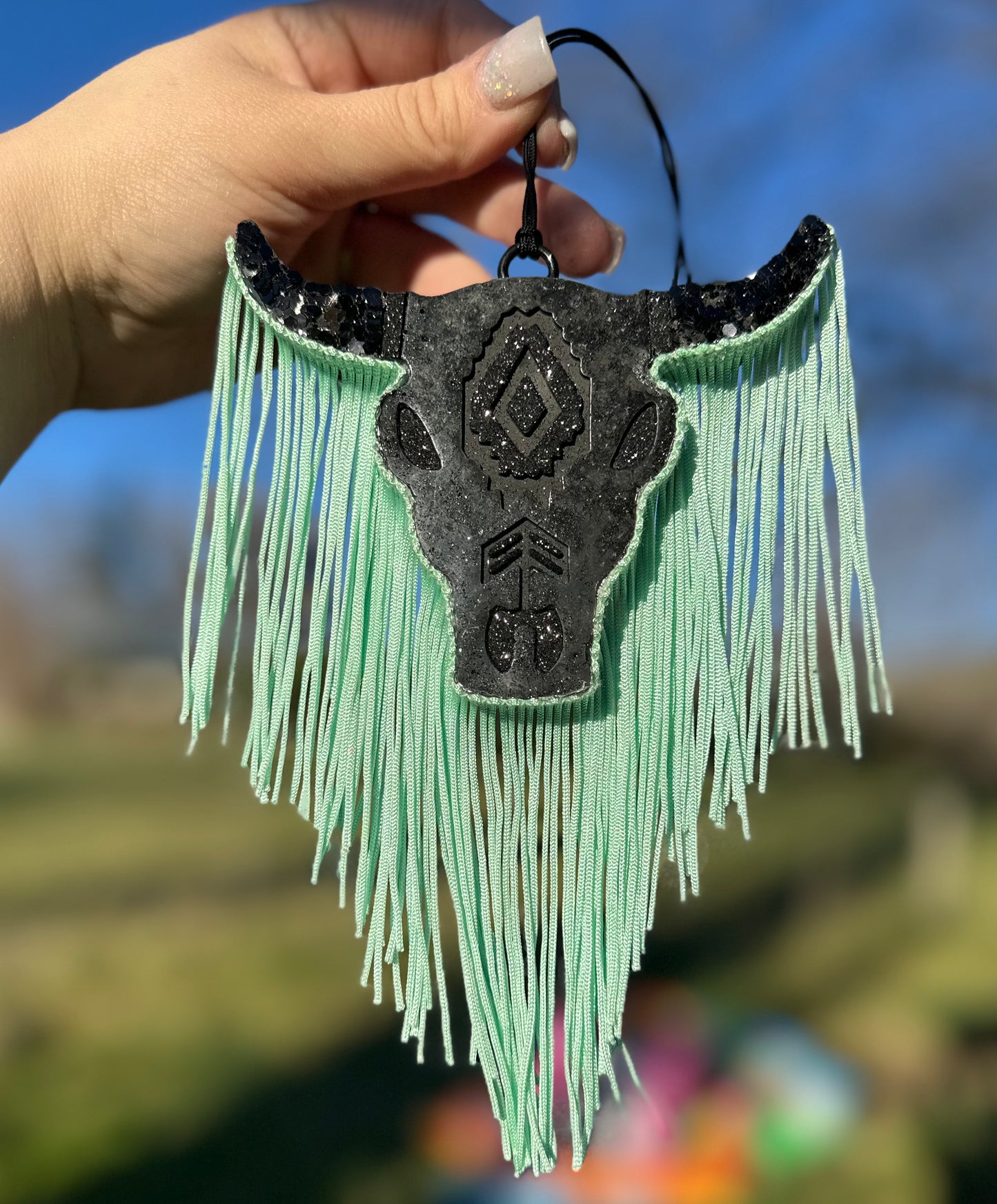 Midnight Bull Skull Freshie