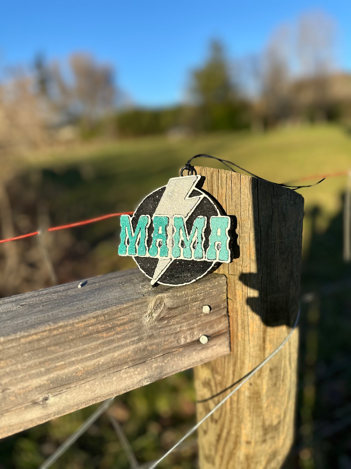 Teal Mama Lighting Bolt Freshie