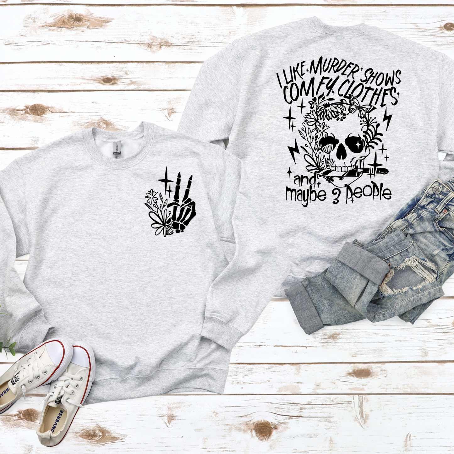 I Like Murder Shows Comfy Clothes Crewneck