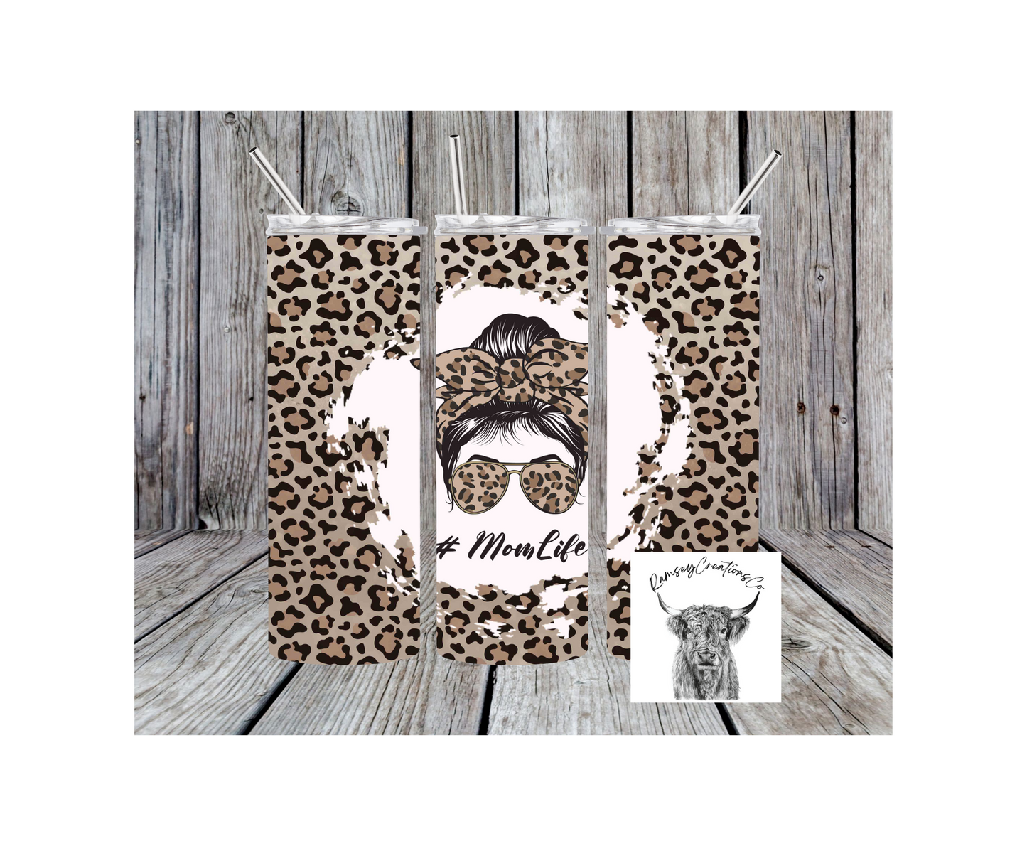 Cheetah Mom Life Tumbler