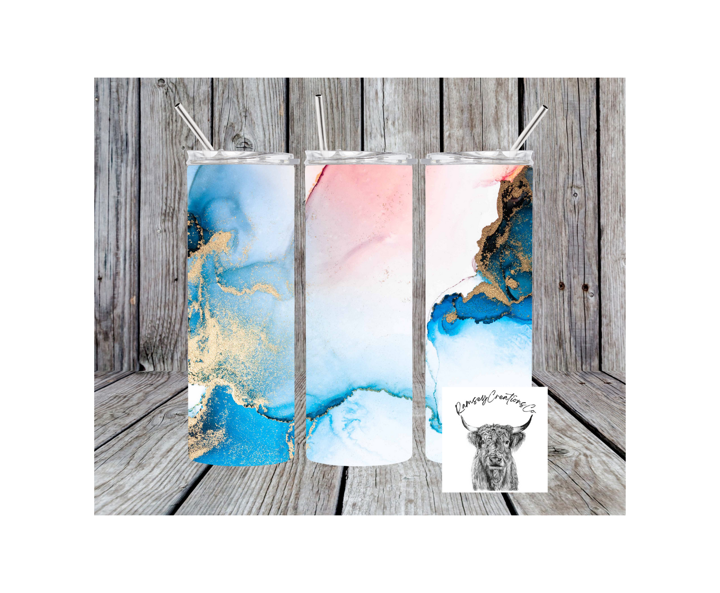 Colorful Marble Tumbler