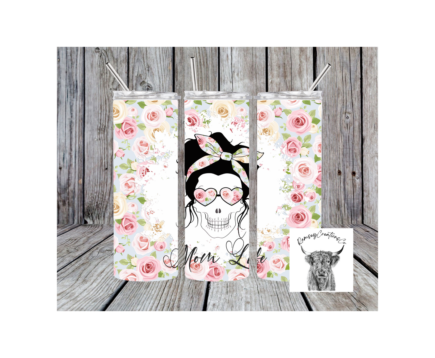 Mom Life Flowers Tumbler