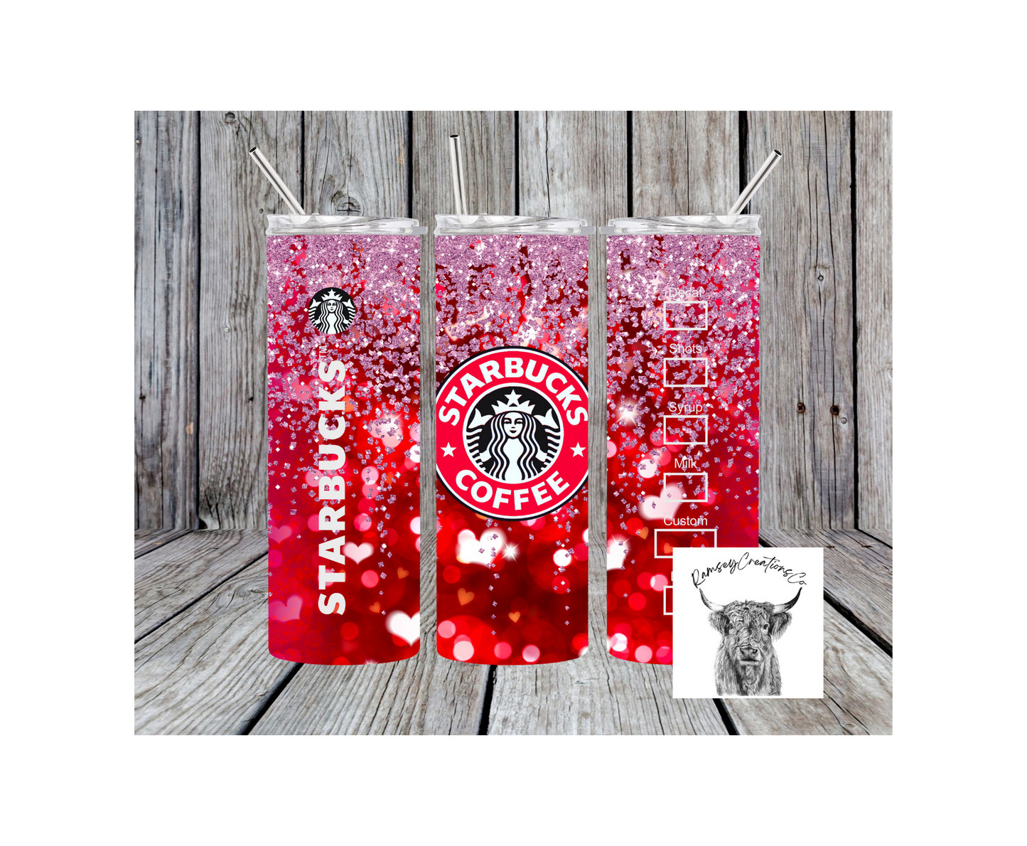 Heart Starbucks Tumbler