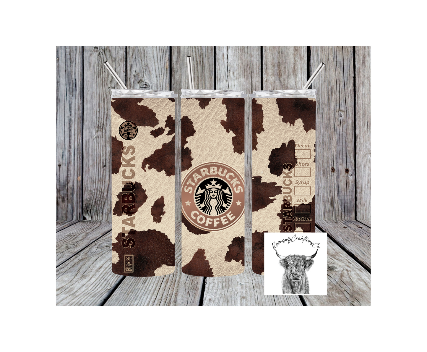 Cow Print Starbucks Tumbler