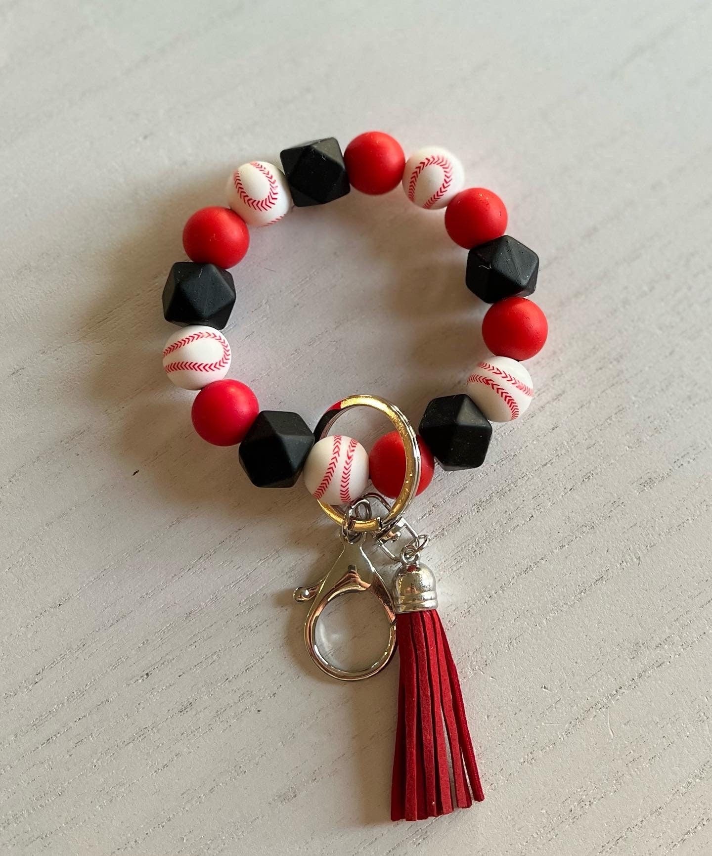 Baseball Keychain Wristlet