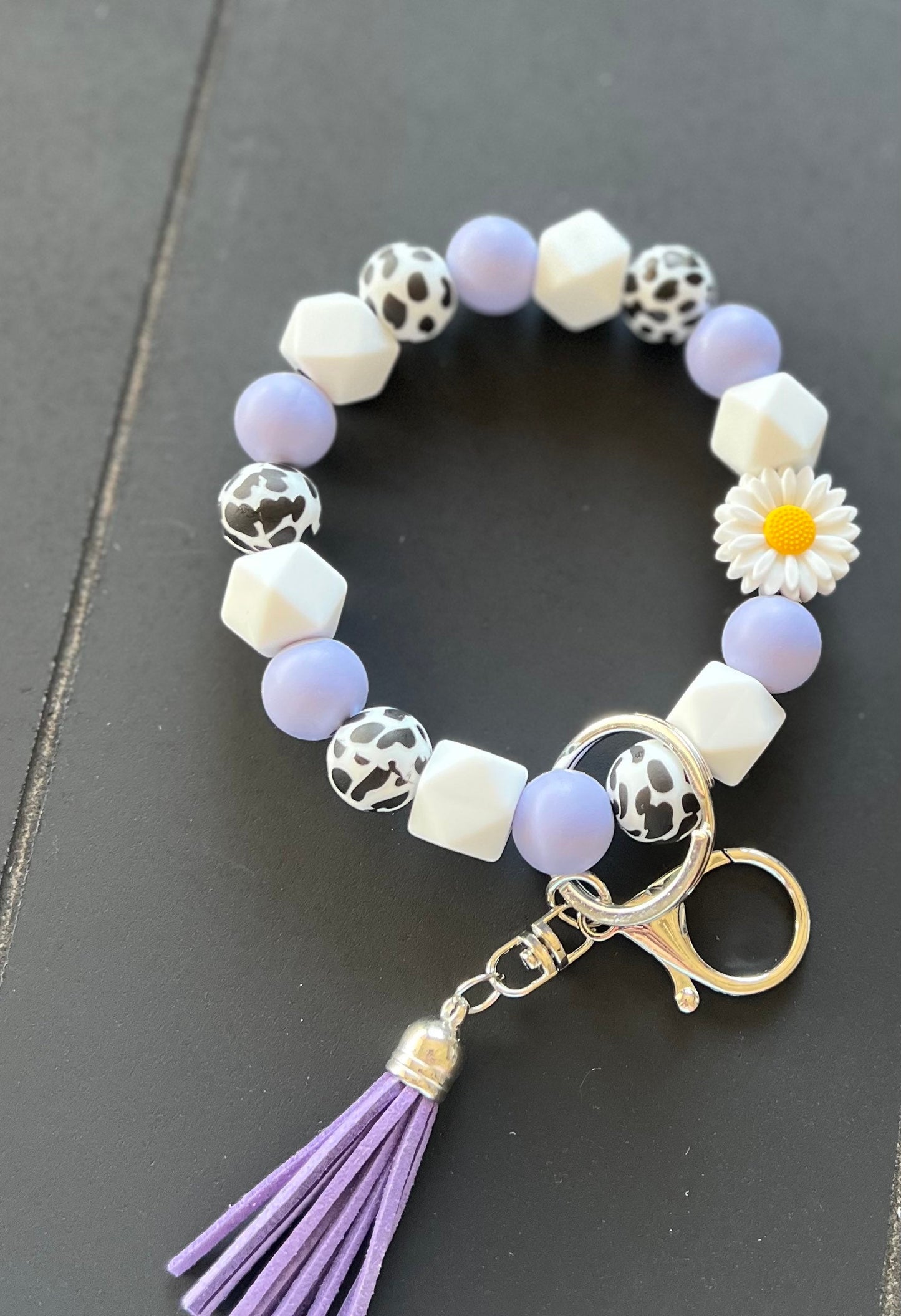Purple Sunflower Wristlet