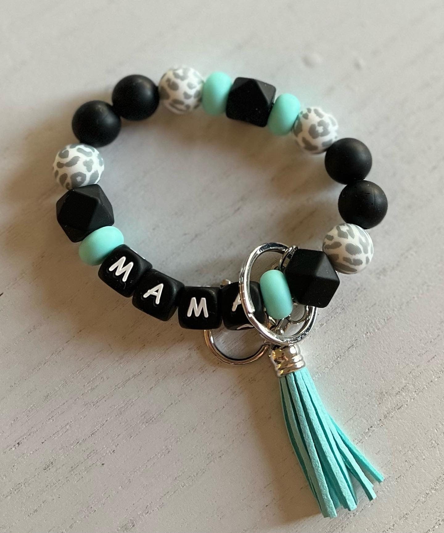 Grey Cheetah Wristlet