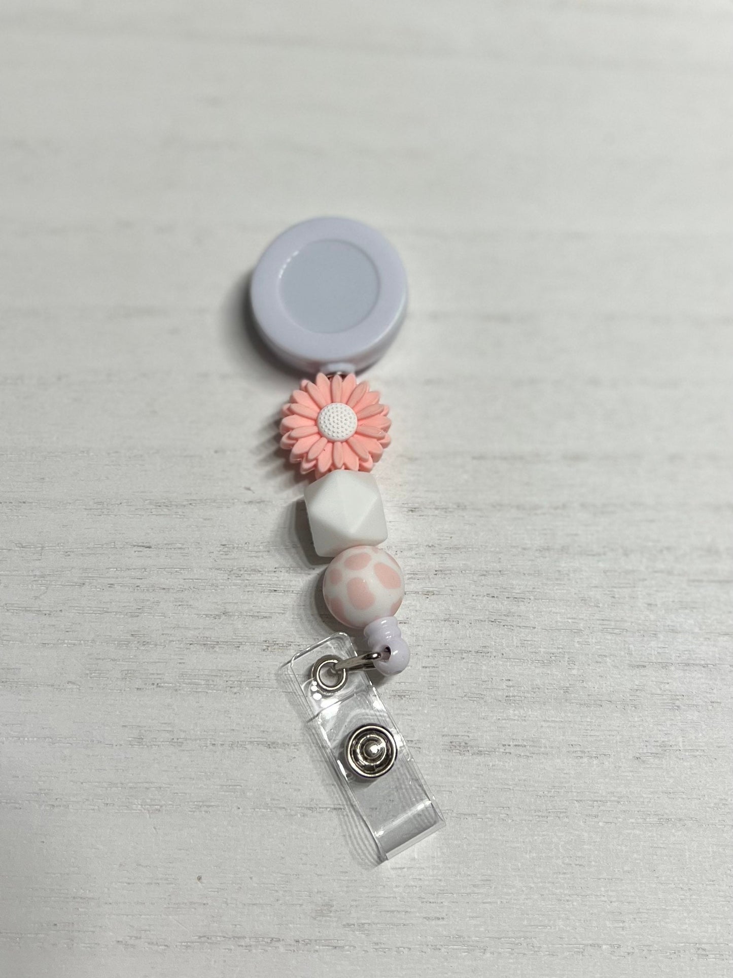 Silicone Beaded Badge Reel