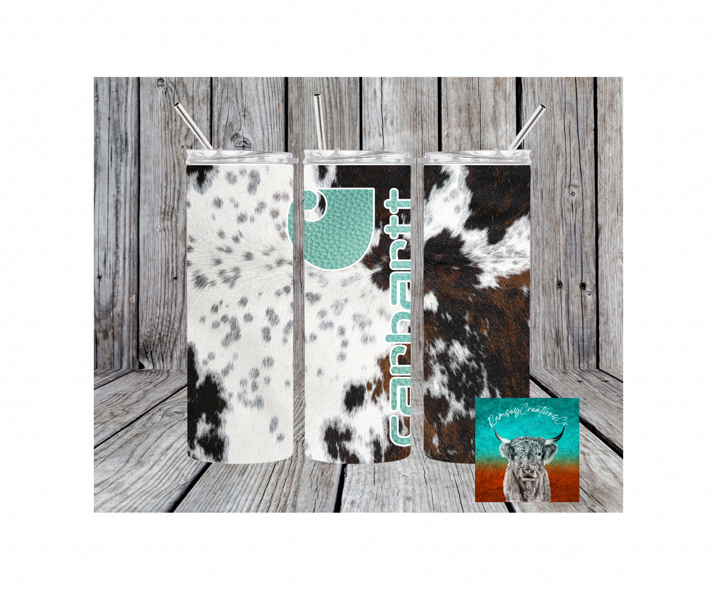 CH Cow print Tumbler
