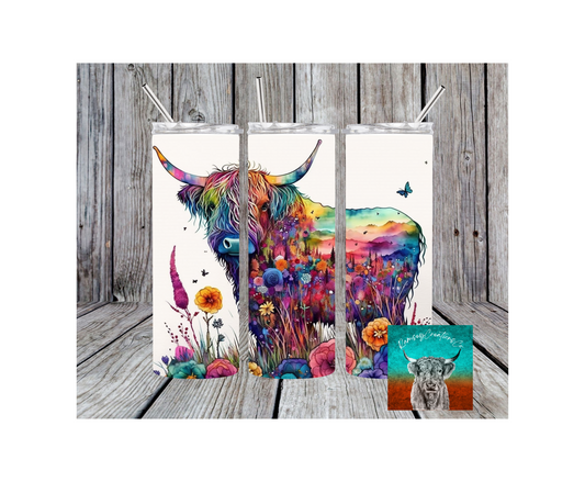Colorful Cow Tumbler
