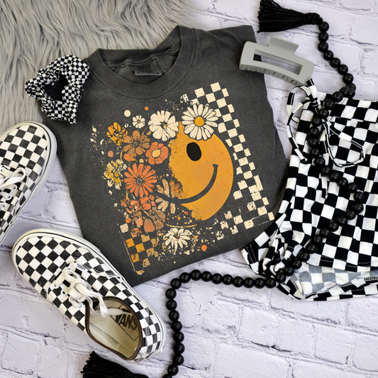 Retro Checkered Smiley