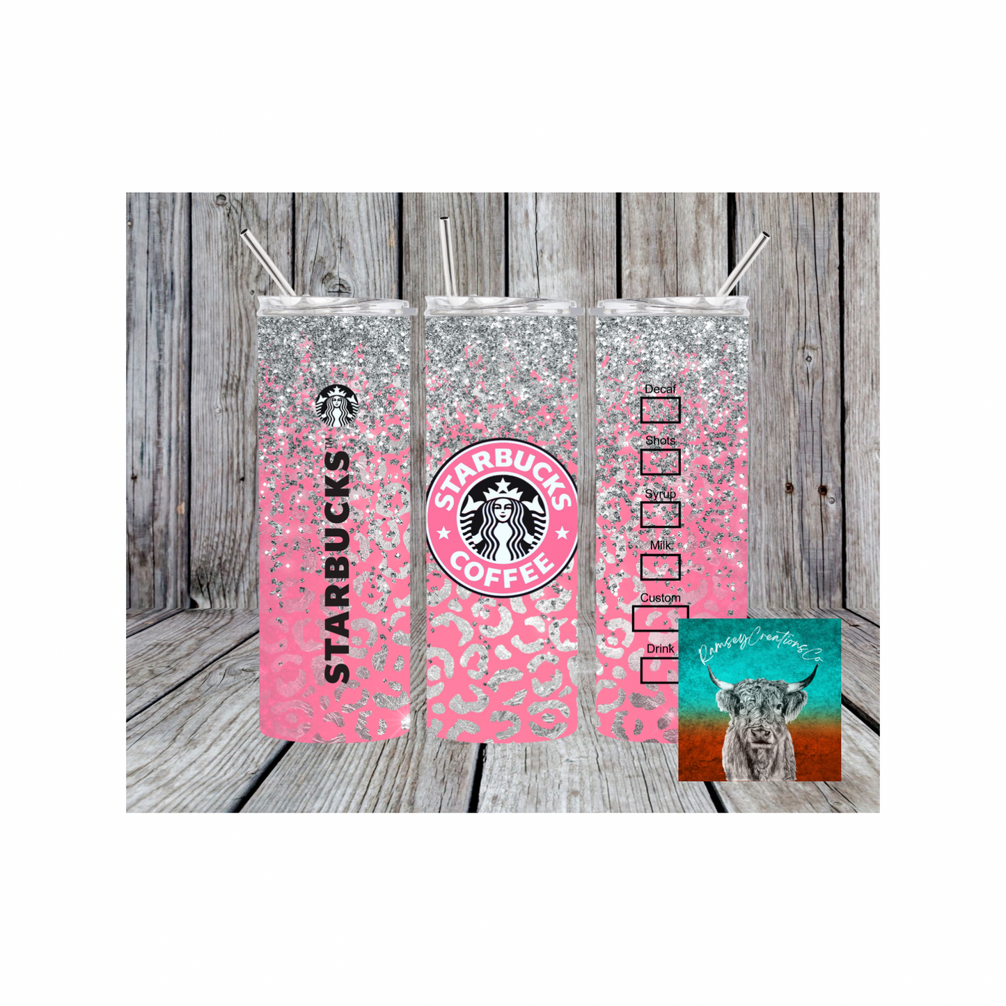 Pink Cheetah Starbucks Tumbler