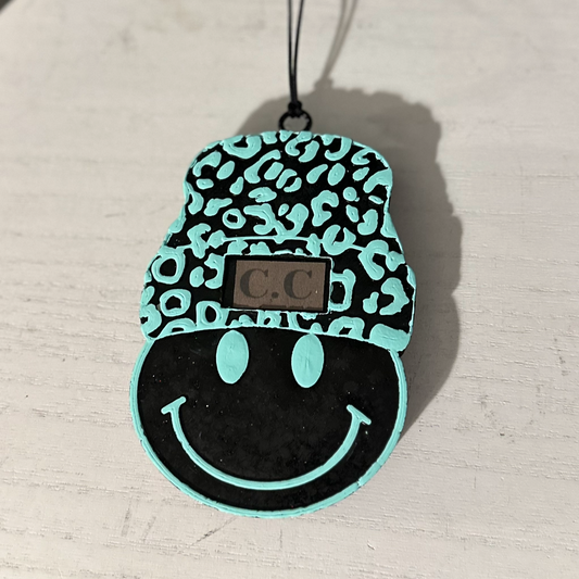 Teal C.C Smiley Beanie Freshie