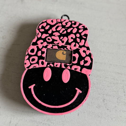 Pink CH Smiley Beanie Freshie