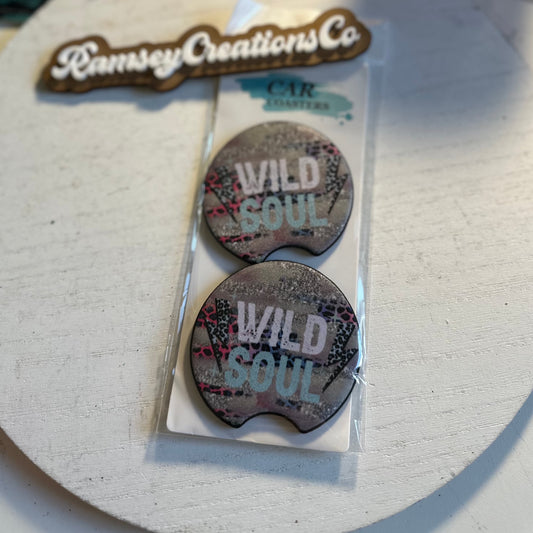 Wild Soul Car Coasters