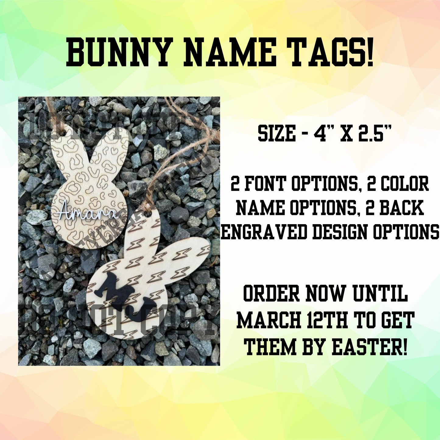 Personalized Bunny Name Tags!!