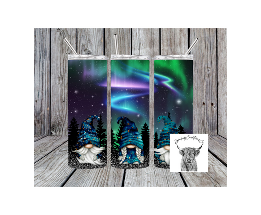 Northern Lights Gnomes Tumbler