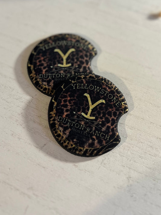 Cheetah Y Ranch Car Coasters