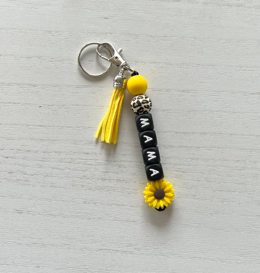 Sunflower Mama Keychain