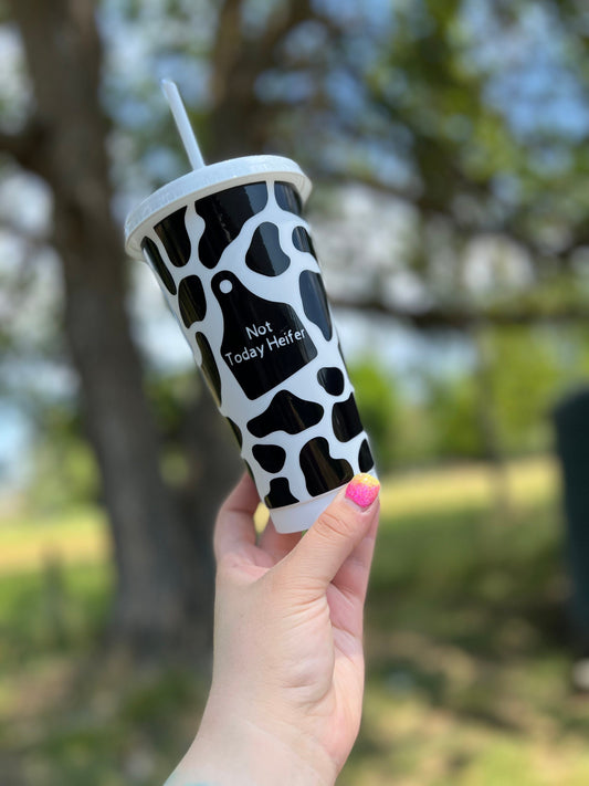 Cow Print Reusable Cup
