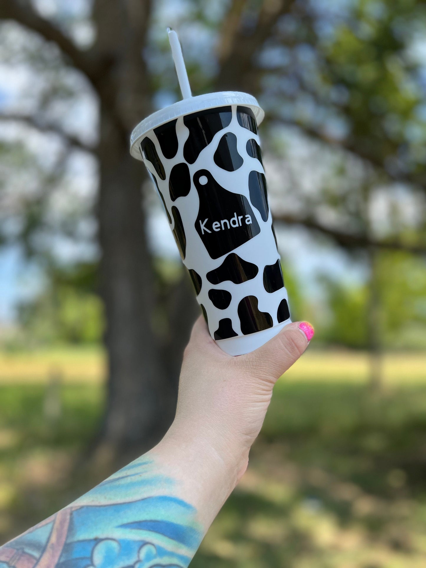 Cow Print Reusable Cup