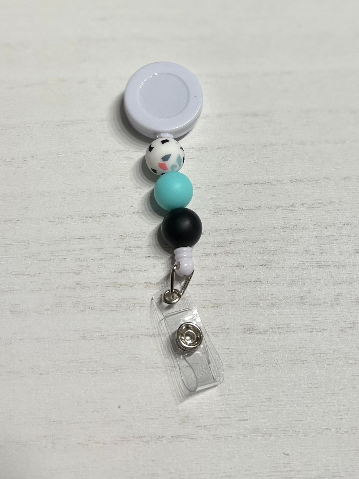 Silicone Beaded Badge Reel
