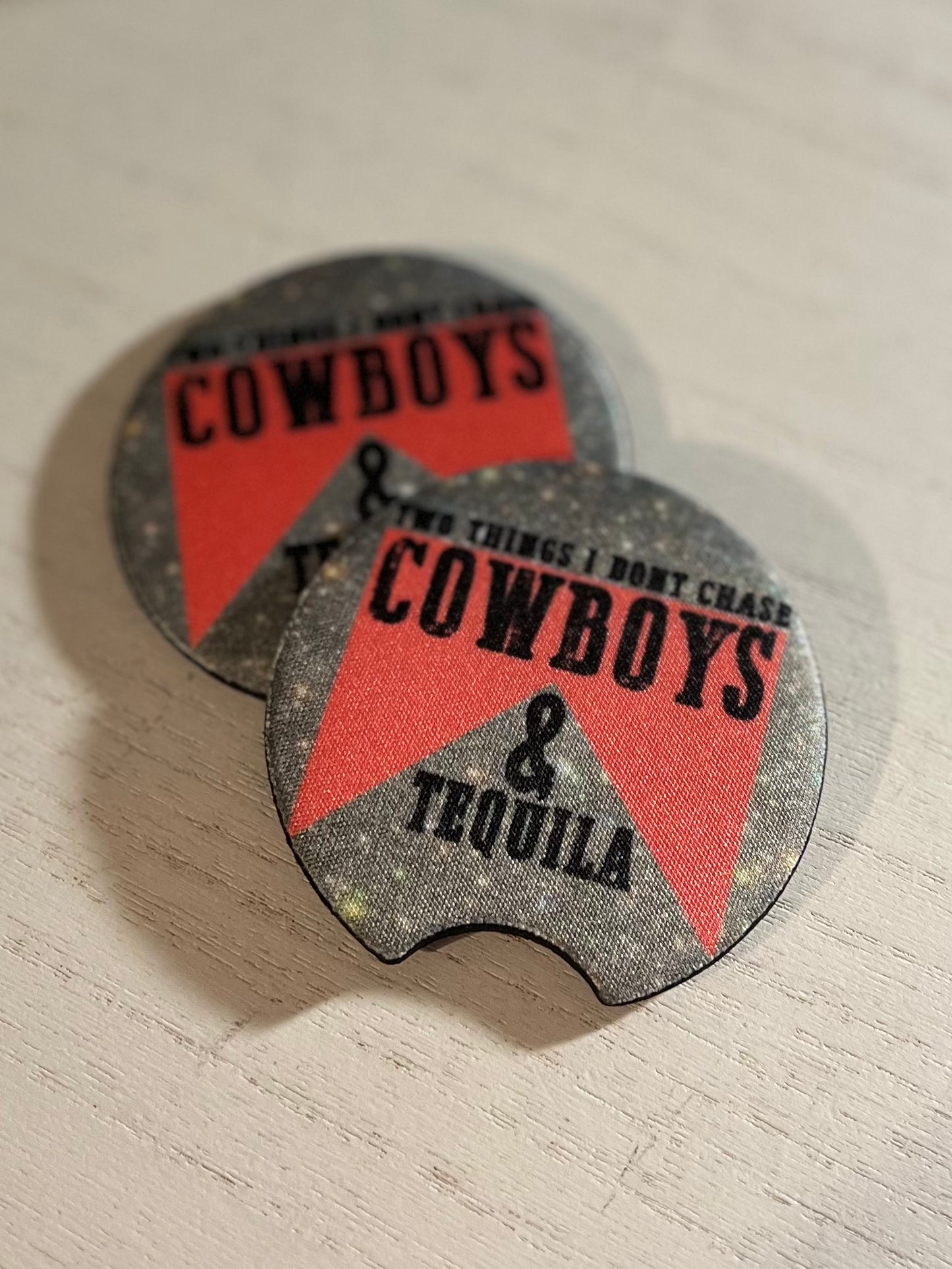 Cowboys & Tequila Car Coasters