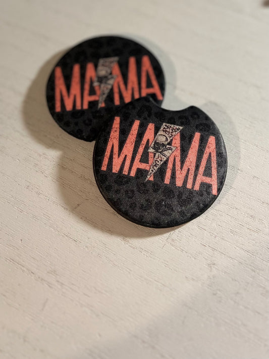 Mama Skull Car Coasters